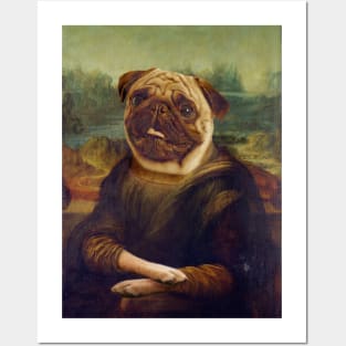 Mona Lisa Pug Posters and Art